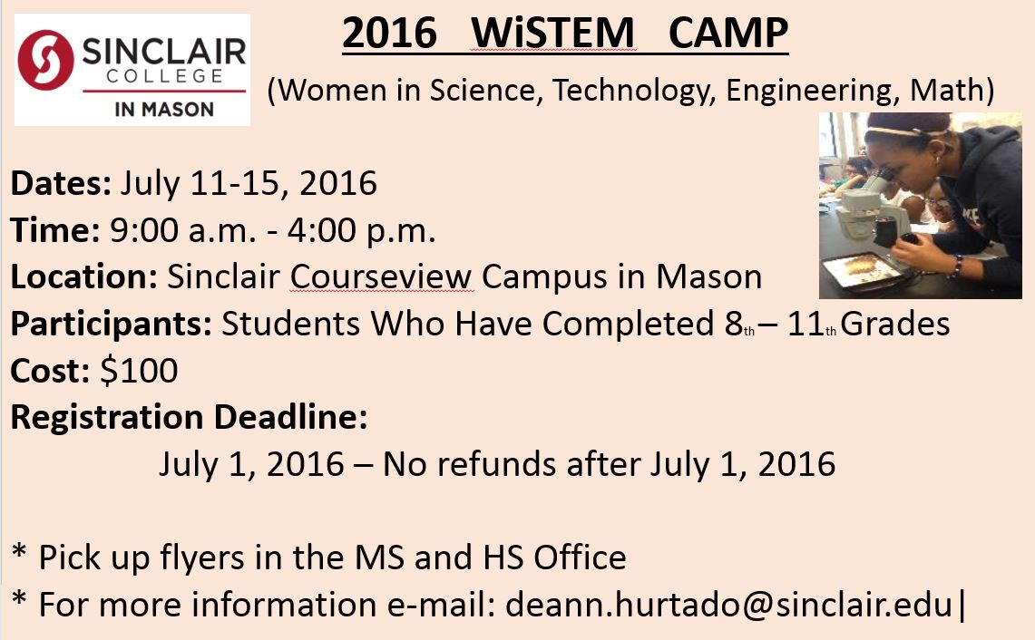 Sinclair WiSTEM Camp
